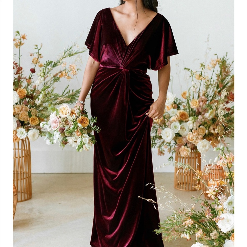 Purple velvet Revelry dress
